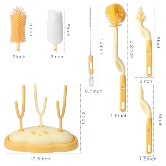 NIB Baby Bottle Brush and Drying Rack with Bottle Brush - Picture 9 of 14
